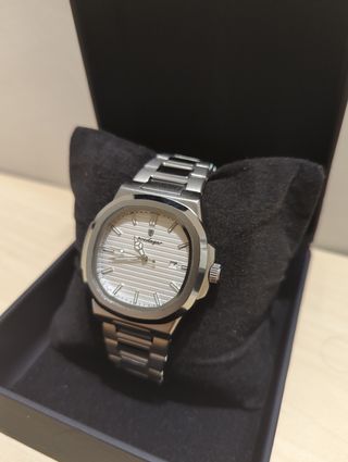 Reloj Poedagar - esfera blanca, correa metal