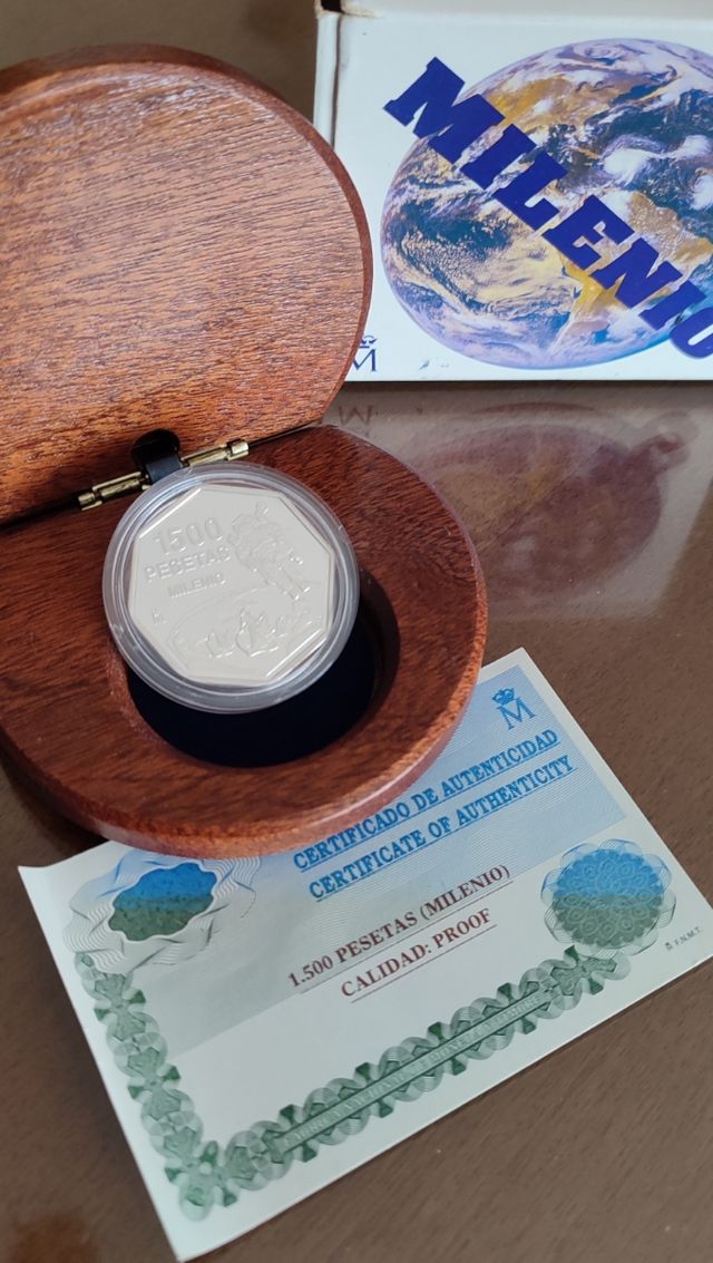 Moneda 1500 Ptas Milenio España