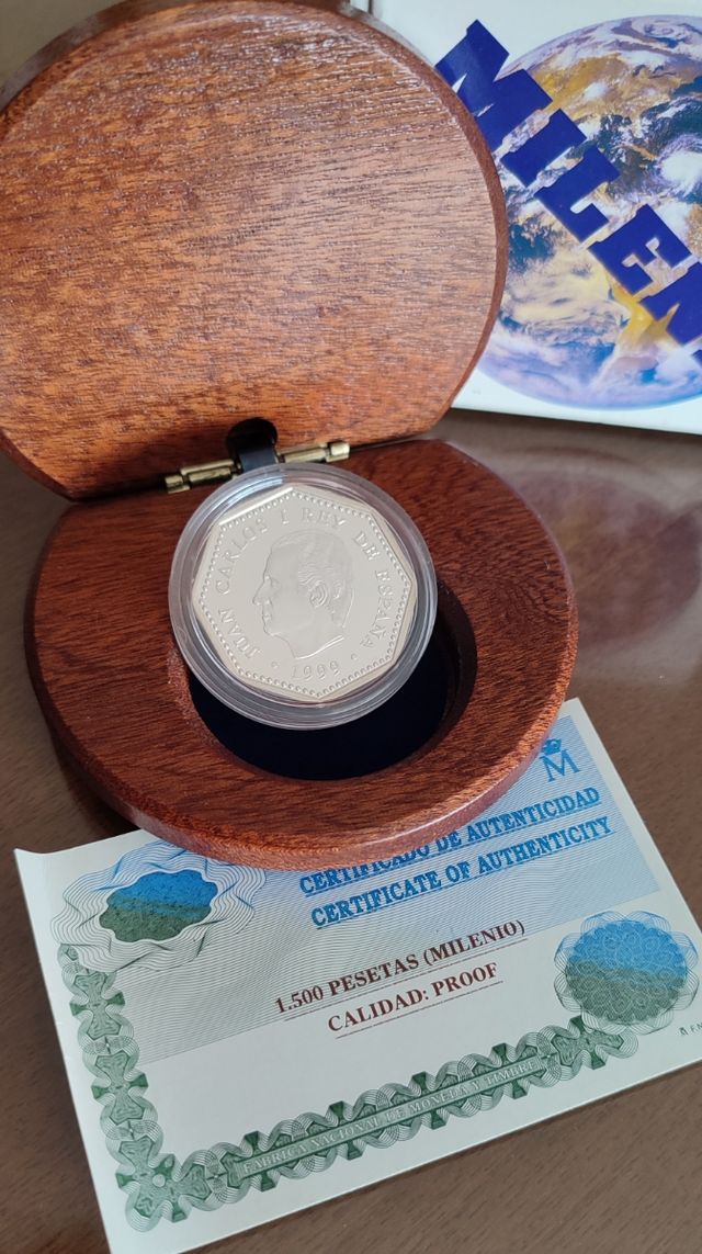 Moneda 1500 Ptas Milenio España