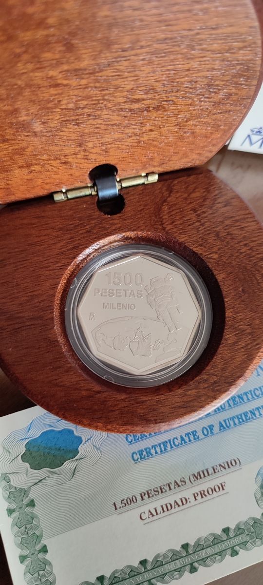 Moneda 1500 Ptas Milenio España