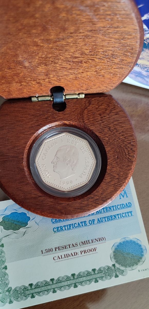Moneda 1500 Ptas Milenio España
