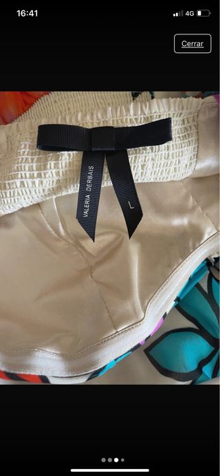 Vestido fiesta estampado blanco