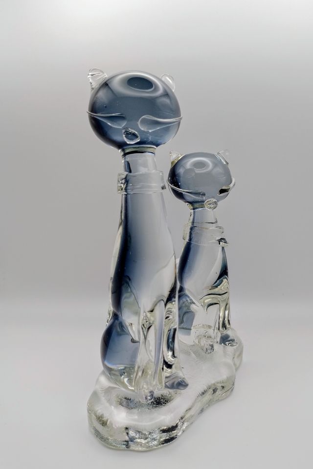 Sculture Gatti Vetro Murano Anni 70