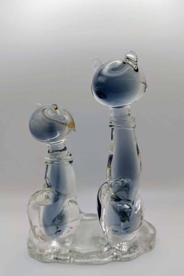 Sculture Gatti Vetro Murano Anni 70