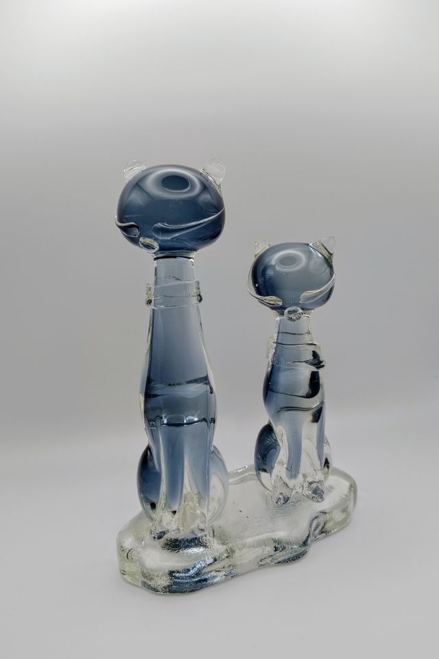 Sculture Gatti Vetro Murano Anni 70