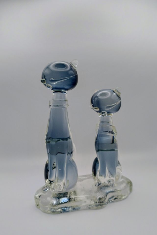 Sculture Gatti Vetro Murano Anni 70