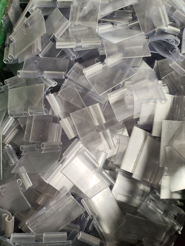 Etiquetas transparentes para tienda. 0,25 unidad.