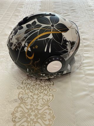 Casco moto mujer - floral