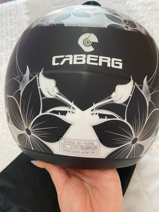 Casco moto mujer - floral