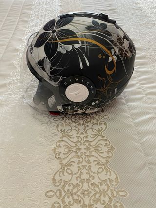 Casco moto mujer - floral