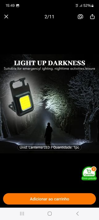 Mini Lanterna LED - Chaveiro