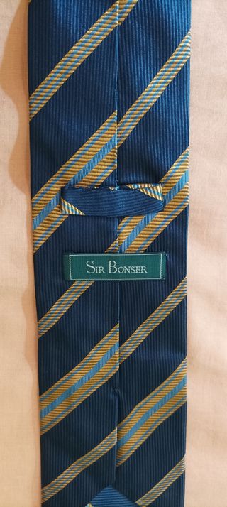 7 Corbatas seda - Azul, Verde y Beige. Hechas mano