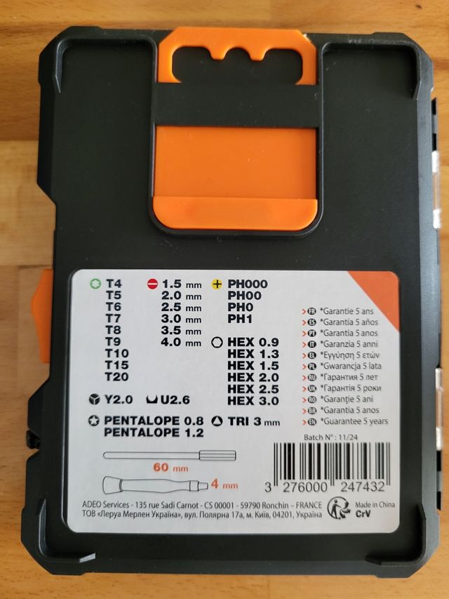 Destornilladores Dexter 32 piezas, sin abrir.