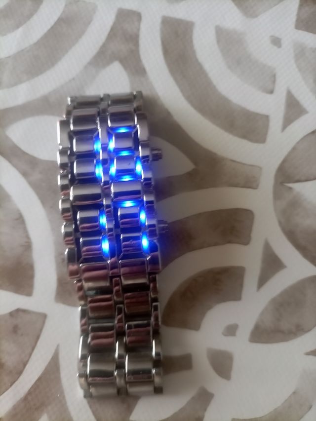 Orologio LED uomo - Blu Argento