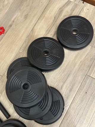 Set pesi palestra - 2x bilancieri - manubri
