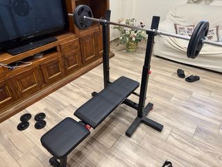 Set pesi palestra - 2x bilancieri - manubri