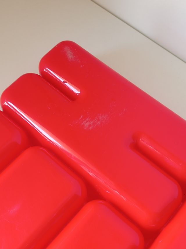 Portaposate rosso in plastica