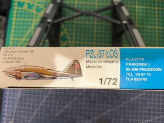 Maqueta bombardero PZL-37 Łoś 1/72 Mikro