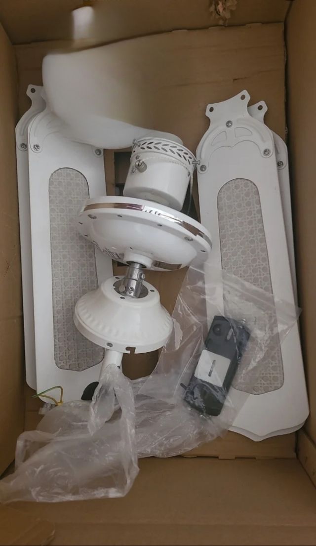 Ventilador techo 4 aspas blanco