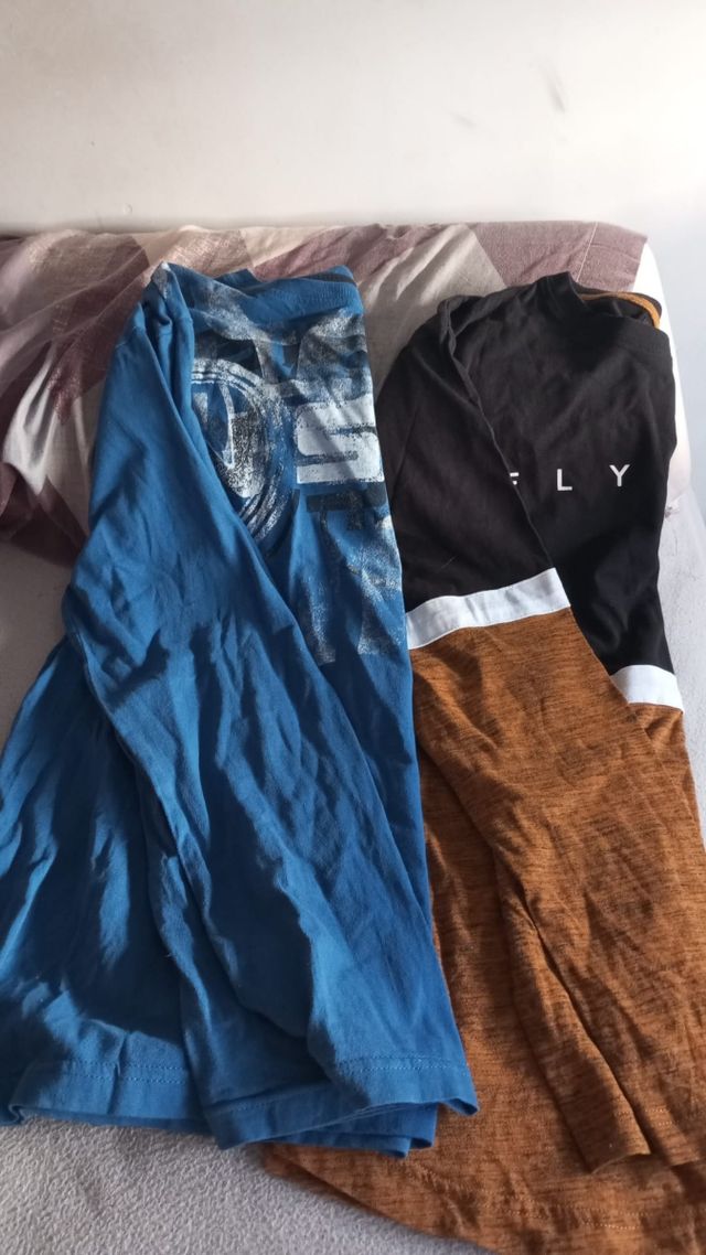 2 Camisetas manga larga hombre
