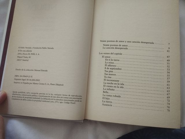 Veinte poemas de amor y una canción desesperada