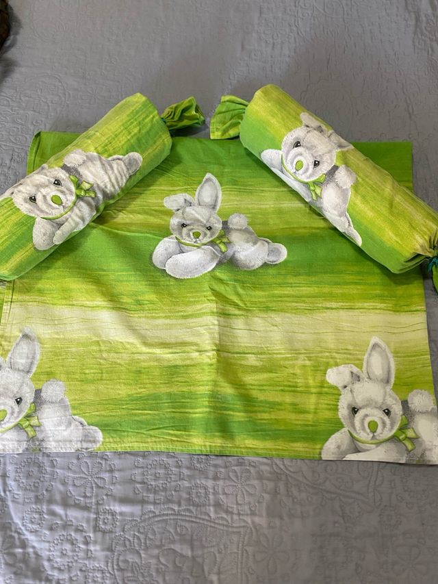 Paracolpi lettino coniglietti - Verde