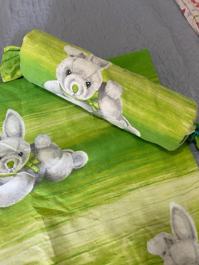 Paracolpi lettino coniglietti - Verde