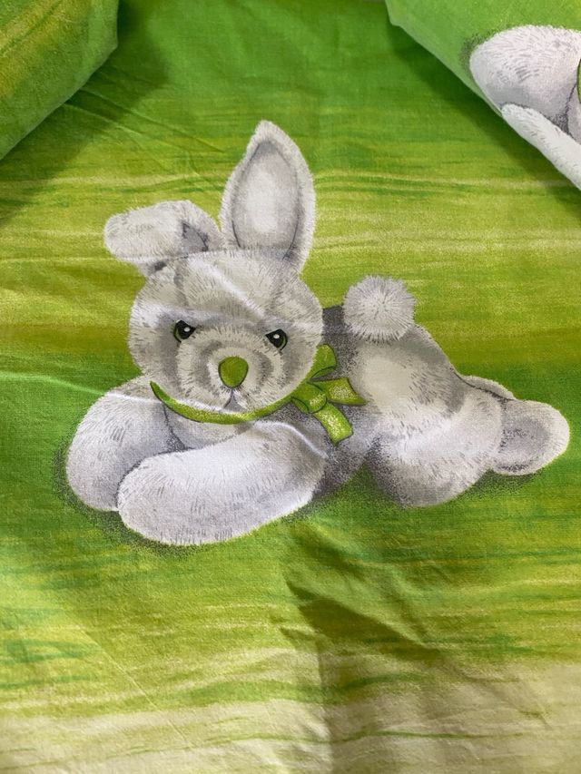 Paracolpi lettino coniglietti - Verde