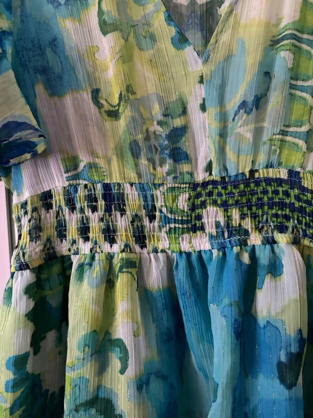 Vestido Zara mini - Azul & Verde