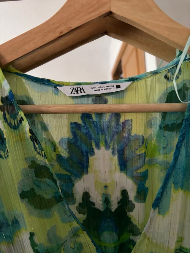 Vestido Zara mini - Azul & Verde