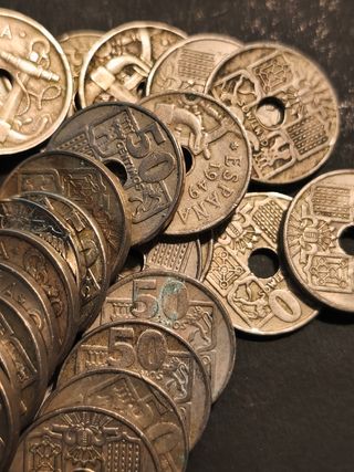 50 monedas 50 céntimos España (1949-63)