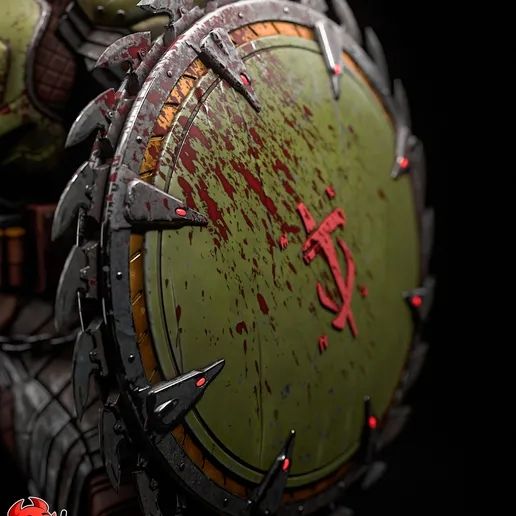 Figura del videogioco Doom Slayer dell'età oscura