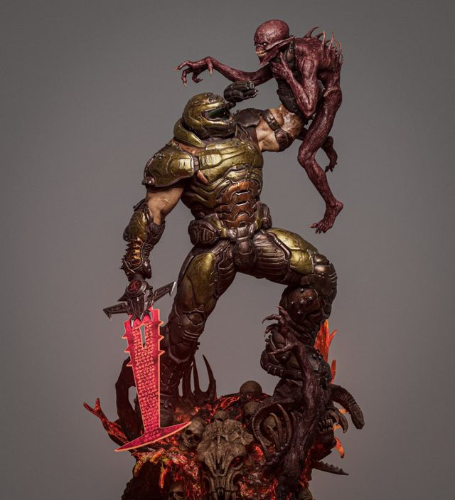 Figura del videogioco Doom Slayer dell'età oscura