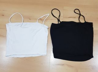 2 tops cortos tirantes HM T-S (Blanco&Negro)