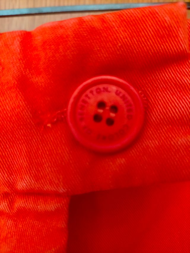 Pantalón chino Benetton naranja