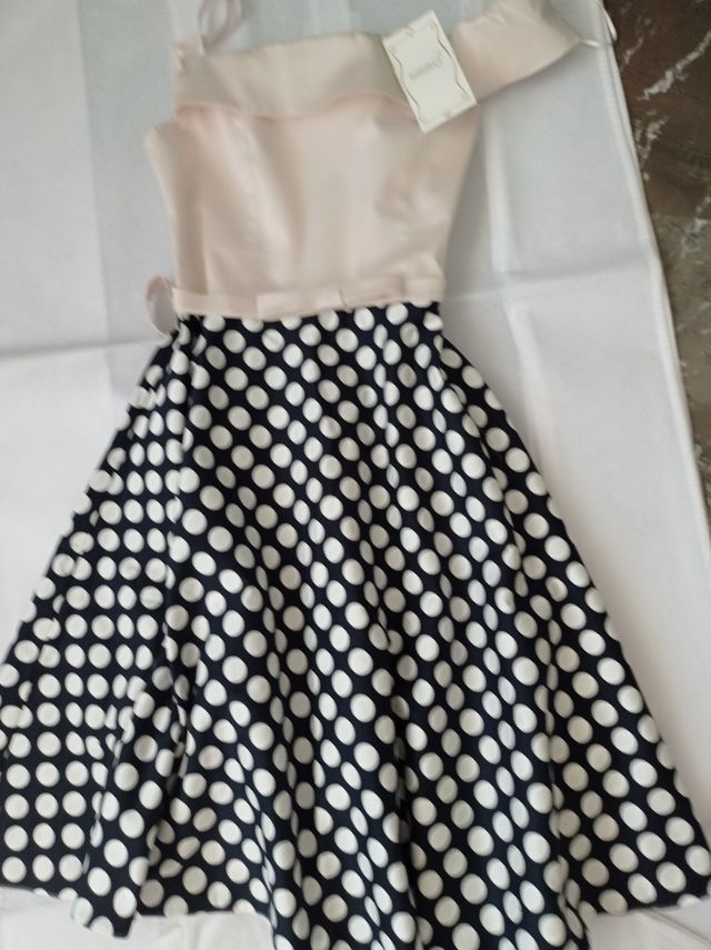 Vestito Bibibo - Beige e Nero a Pois