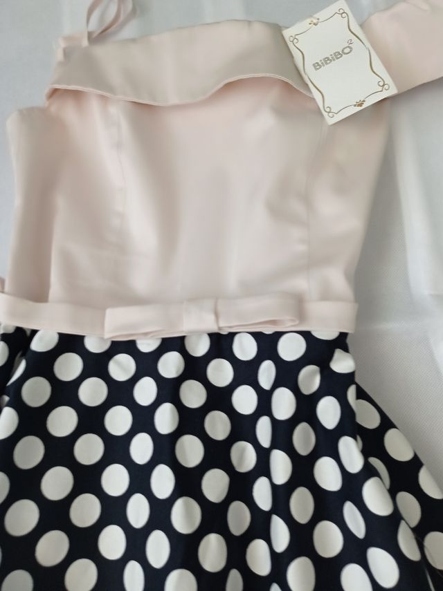 Vestito Bibibo - Beige e Nero a Pois