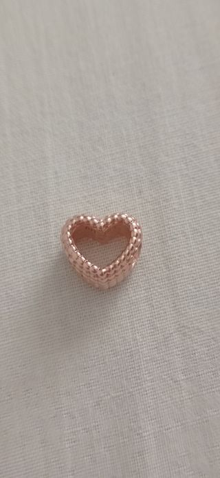 Charm Pandora Corazón Dorado Rosa
