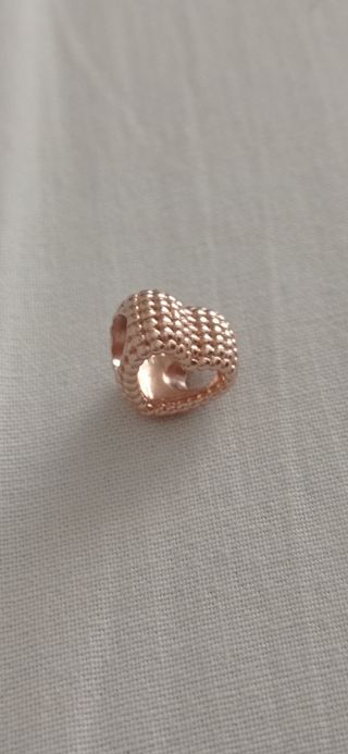 Charm Pandora Corazón Dorado Rosa