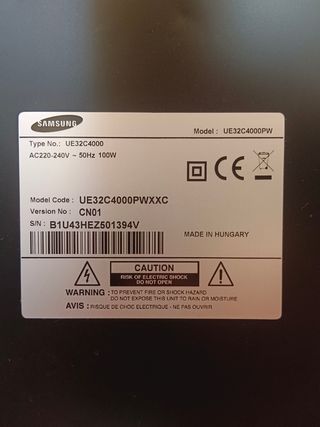 TV Samsung 32" - Negro