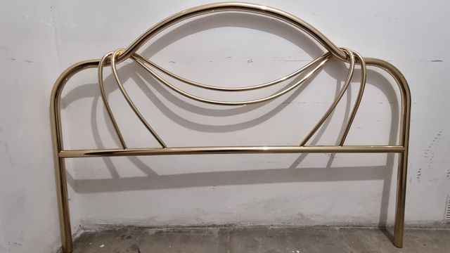 Cabecero cama 150cm metal dorado
