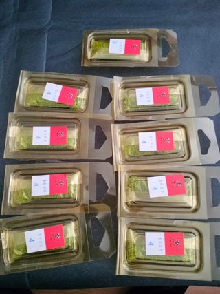 Caja de abalorios verdes 1 mm