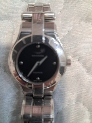 Reloj Sandoz plata - esfera negra