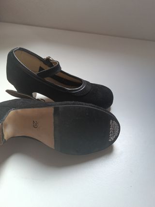 Zapatos flamenco niña - negros