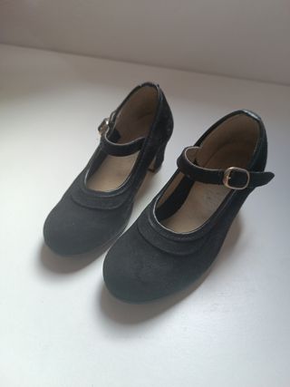 Zapatos flamenco niña - negros
