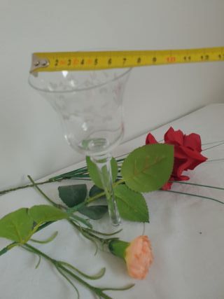 Candelabro de cristal tallado, SIN USAR
