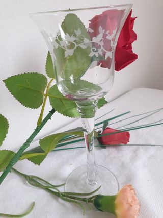 Candelabro de cristal tallado, SIN USAR