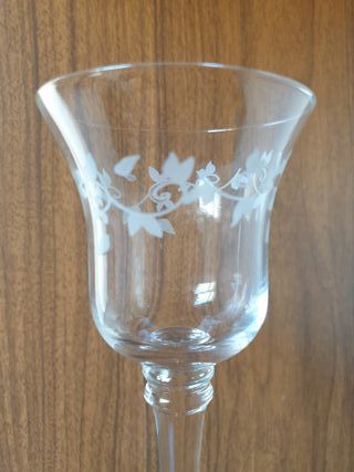Candelabro de cristal tallado, SIN USAR