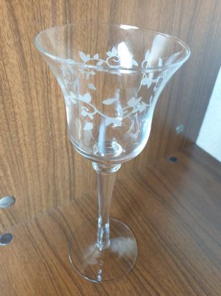 Candelabro de cristal tallado, SIN USAR
