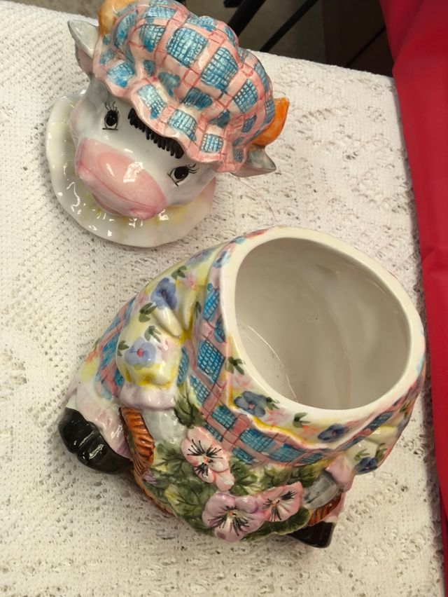 Barattolo per biscotti mucca vintage